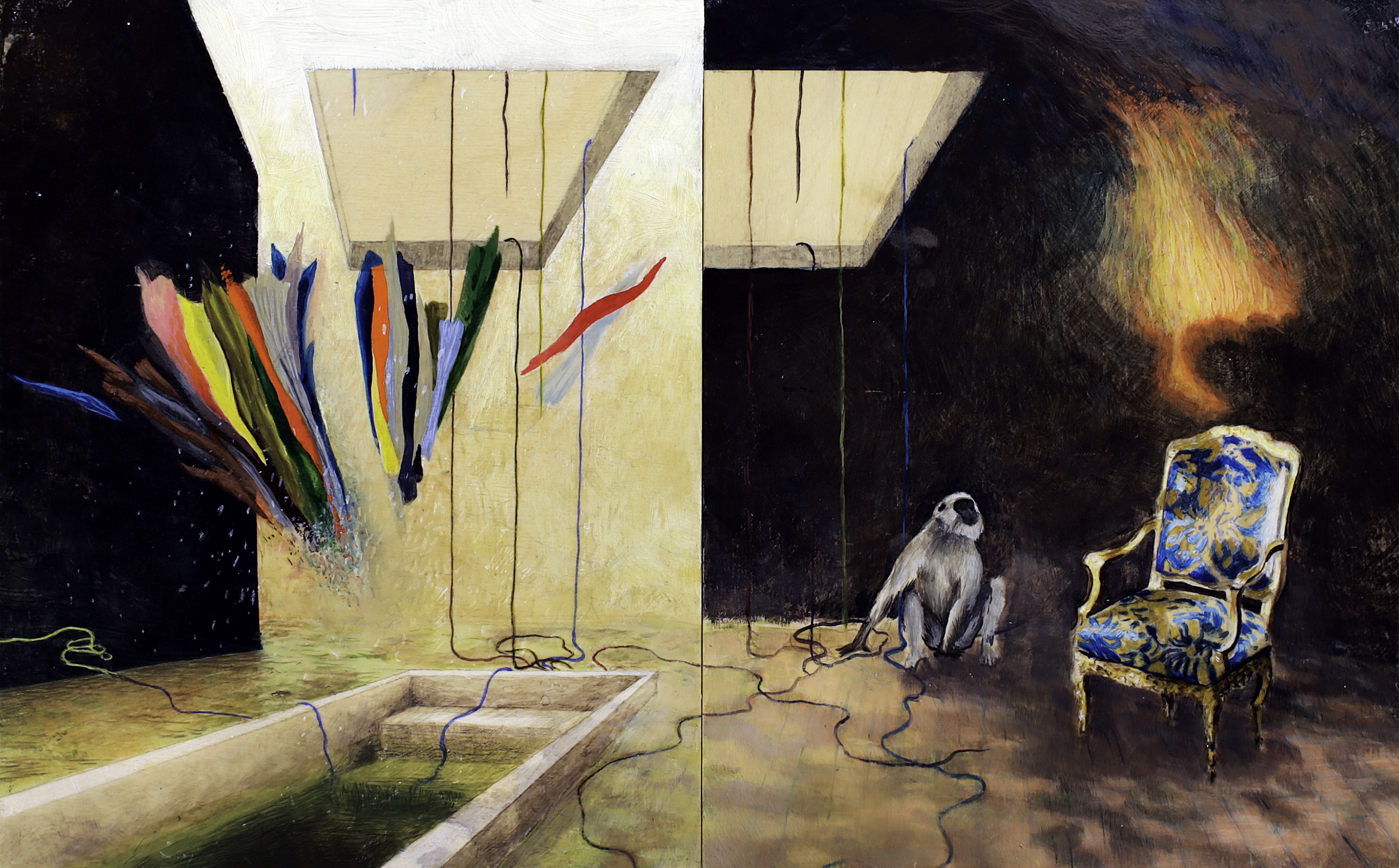 La Quete tempera art Bruno Mainville